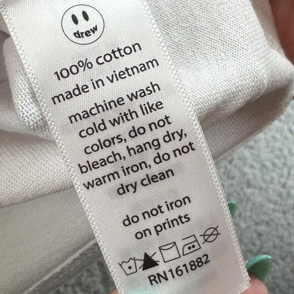 Drew House Long Sleeve Shirt Pocket & Maple Leaf Graphic White Size Small NWT - Picture 8 of 10